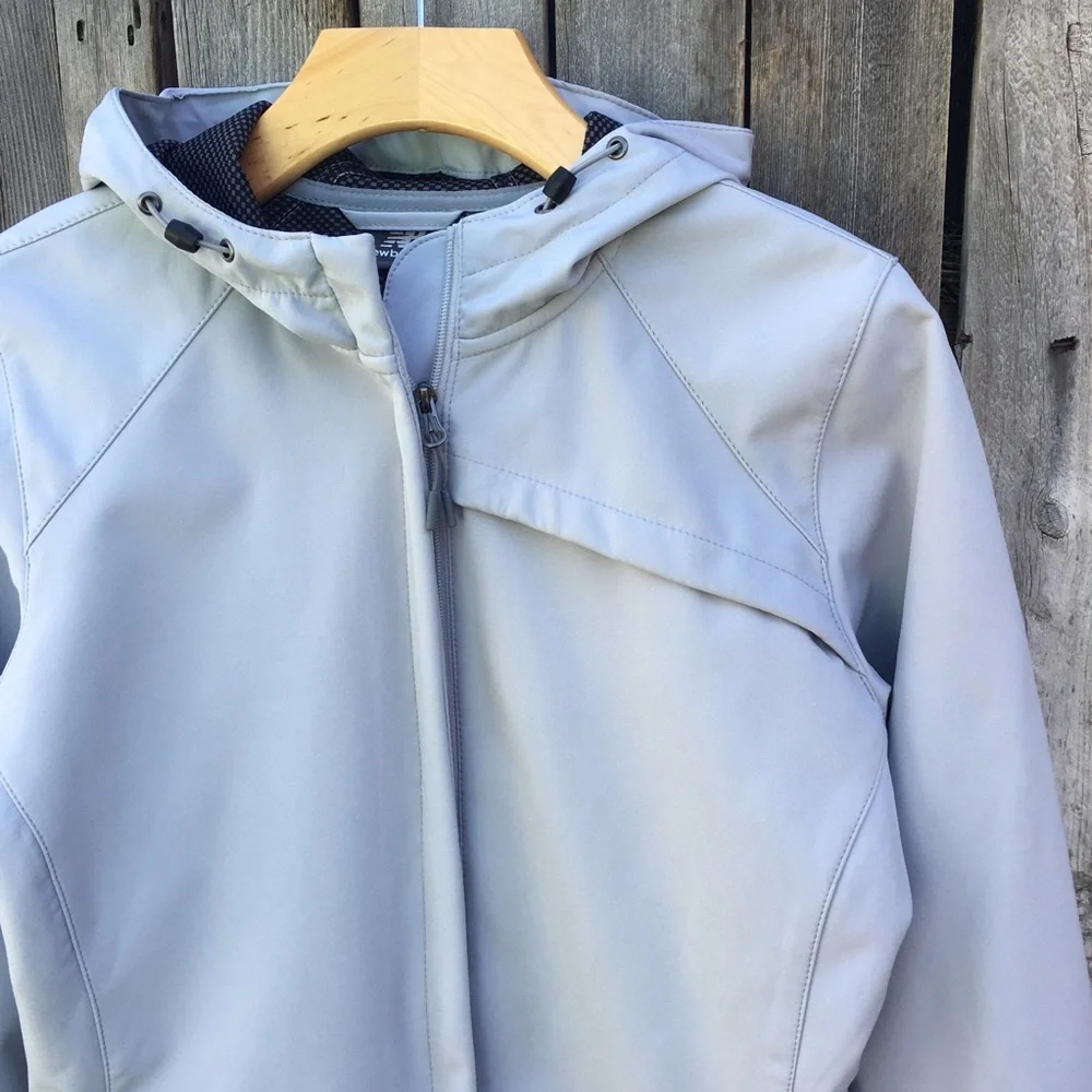 NWT New Balance Softshell 4 Way Stretch Jacket Gray S - Picture 4 of 14